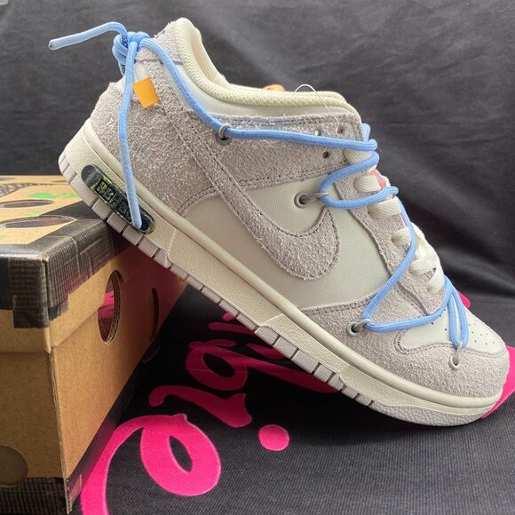 Nike Dunk Low The 50 X Off White Suede Sneakers Men
